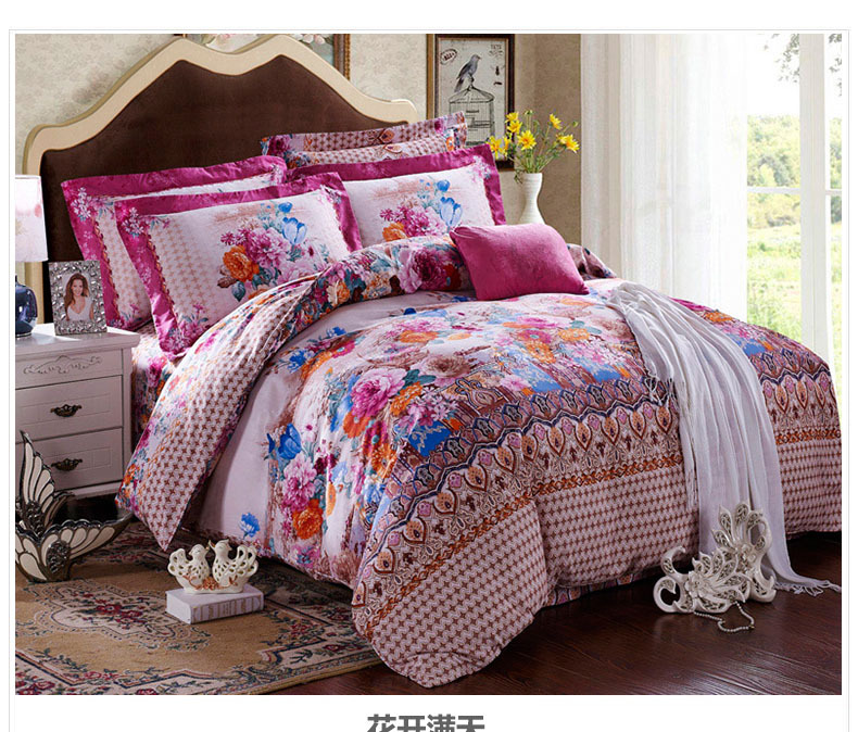 加厚全棉斜紋磨毛大版花床上用品四件套 廠家直供，特價批發全解析
